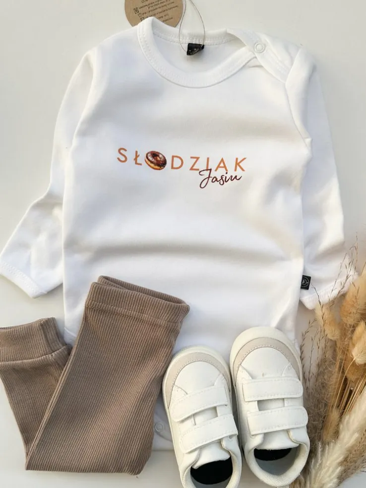 Body dla niemowlaka z nadrukiem pączka słodziak