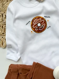 Body dla niemowlaka z nadrukiem pączka