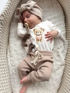 Body dla niemowlaka z nadrukiem sweterkowego misia