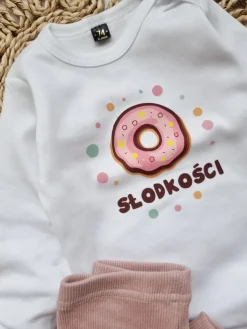 Body dla niemowlaka z nadrukiem pączka słodkości