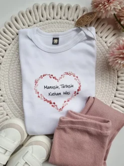 Body dla niemowlaka z nadrukiem serca Kocham Cię