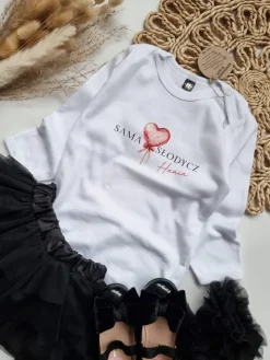 Body dla niemowlaka z nadrukiem lizaka sama słodycz