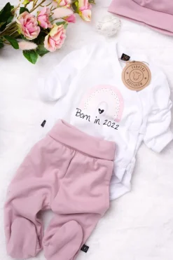 Body kopertowe dla dziewczynki z nadrukiem born in