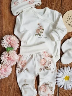 Body kopertowe dla niemowlaka delikatne kwiaty małe cudo
