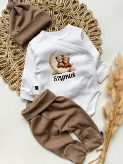 Body kopertowe dla niemowlaka misie na księżycu