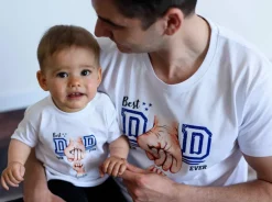 Body/koszulka Best dad ever z nadrukiem pięści