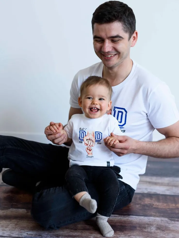 Body/koszulka Best dad ever z nadrukiem pięści