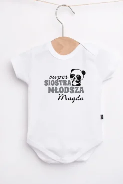 Body/koszulka z nadrukiem pandy dla młodszego brata/siostry