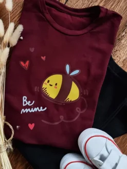 Body niemowlęce z nadrukiem pszczółki