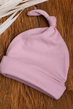 Czapeczka niemowlęca brudny róż