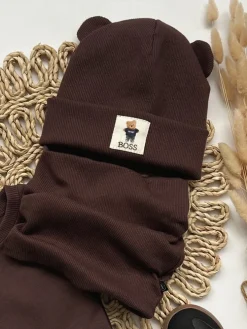 Czapka dla dziecka misio boss + komin