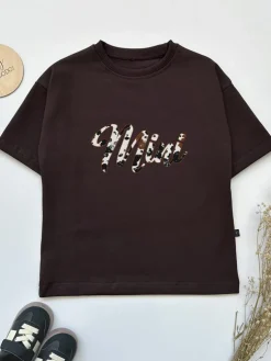 Czekoladowa koszulka dziecięca Mini CowStyle
