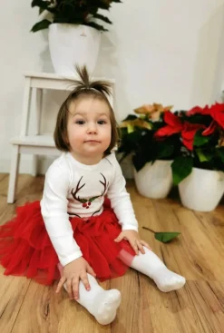 Czerwona spódniczka tiulowa