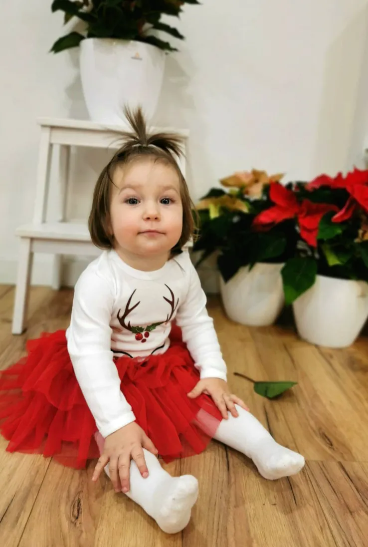 Czerwona spódniczka tiulowa