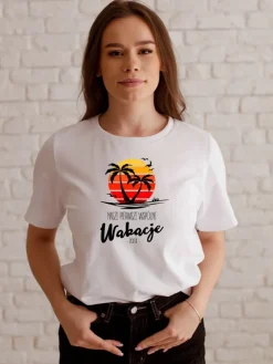 Damska koszulka Nasze pierwsze wspólne wakacje