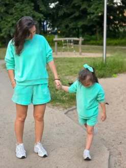DAMSKI dres welurowy miętowy