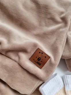 Dres welurowy dziecięcy cappuccino