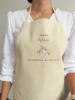Fartuch kuchenny z nadrukiem mama najlepsza na świecie