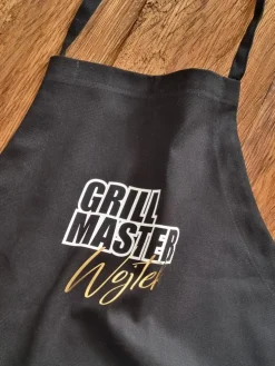 Fartuch kuchenny z nadrukiem Grill master + imię