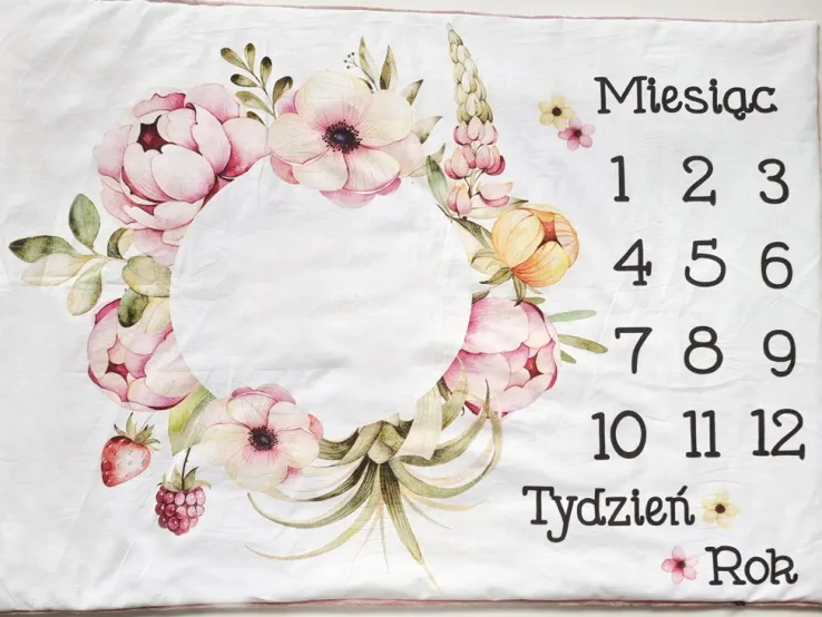 Fotomata kocyk do zdjęć kwiaty róż