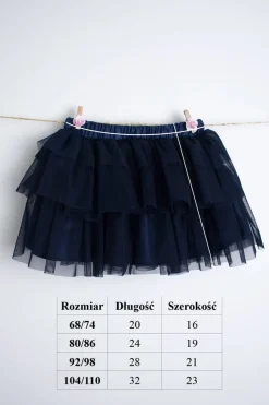 Granatowa spódniczka tiulowa