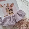Gumka scrunchie do włosów wrzosowa
