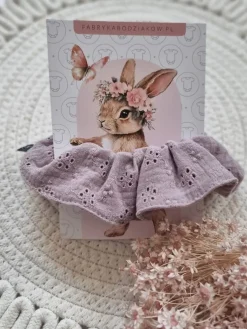 Gumka scrunchie do włosów wrzosowa