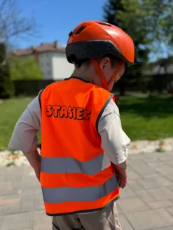 Kamizelka odblaskowa dla dziecka z imieniem