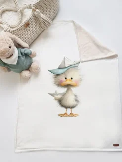 Kocyk dla niemowląt z nadrukiem kaczuszki