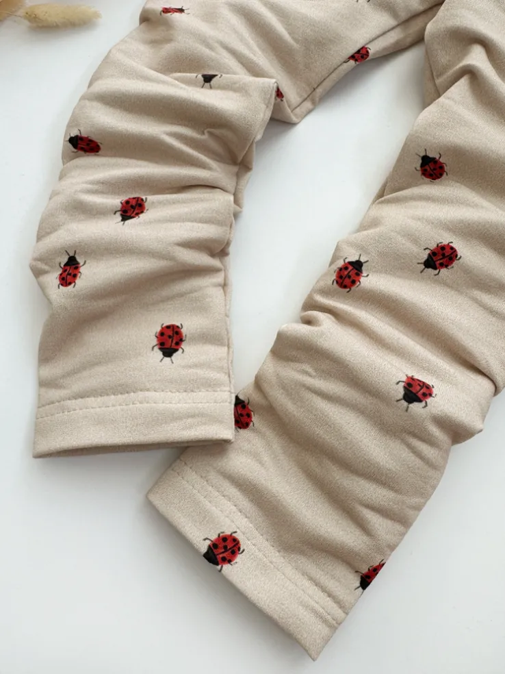Komplet dla dziecka biedroneczki (koszulka + legginsy)