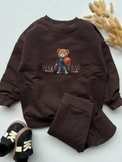 Komplet dla dziecka miś koszykarz (bluza + spodnie)