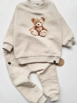 Komplet dla dziecka pluszowy misio bluza + spodnie