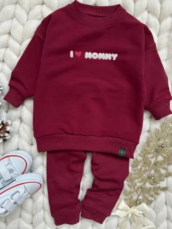 Komplet dla dziecka z nadrukiem I ❤ Mommy / Daddy