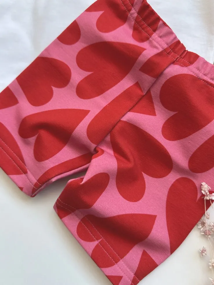 Komplet dla dziewczynki serca na różu 7el.
