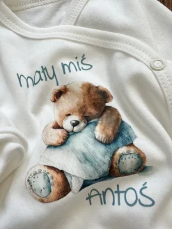 Komplet dla niemowlaka miś z kocykiem