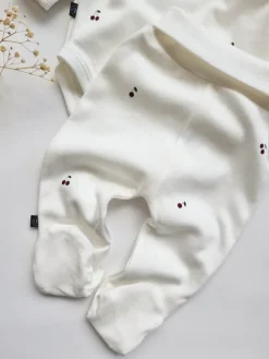 Komplet dla niemowlaka z nadrukiem wisienek