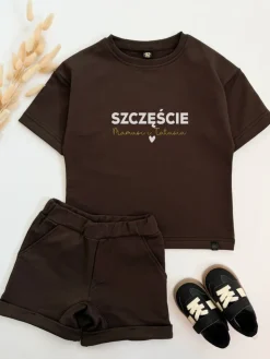 Komplet dresowy szczęscie mamusi i tatusia (koszulka + szorty)