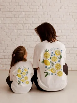 Komplet z nadrukiem cytryn mama mini