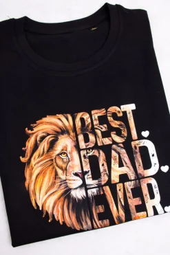 Koszulka best dad ever z lwem