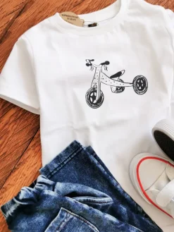 Koszulka/body dziecięce z nadrukiem roweru