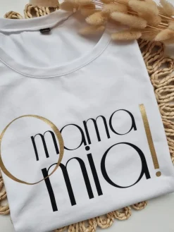 Koszulka ciążowa z nadrukiem O mama mia!