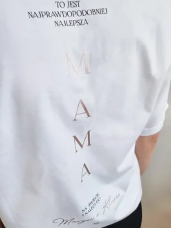 Koszulka damska z dekoltem w serek najlepsza mama