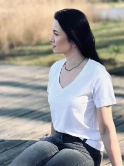 Koszulka damska z dekoltem w serek najlepsza mama