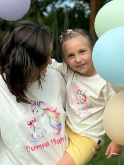 Koszulka damska z jednorożcami Dumna Mama