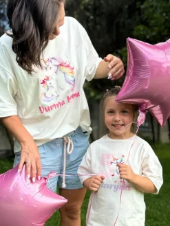Koszulka damska z jednorożcami Dumna Mama