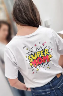 Koszulka damska z komiksowym motywem super mom