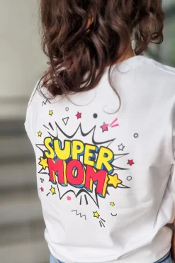 Koszulka damska z komiksowym motywem super mom