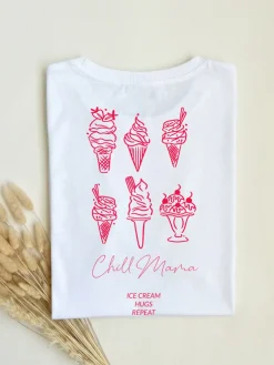 Koszulka damska z nadrukiem lodów chill mama