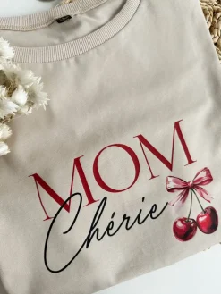 Koszulka damska z nadrukiem Mom Cherie