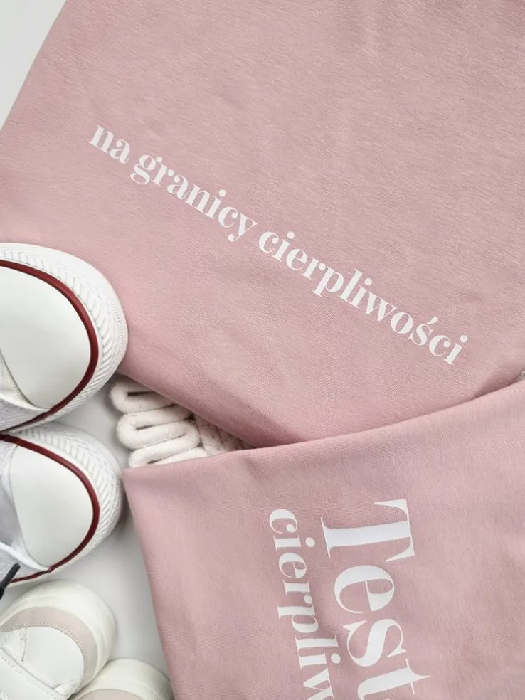 Koszulka damska z nadrukiem na granicy cierpliwości